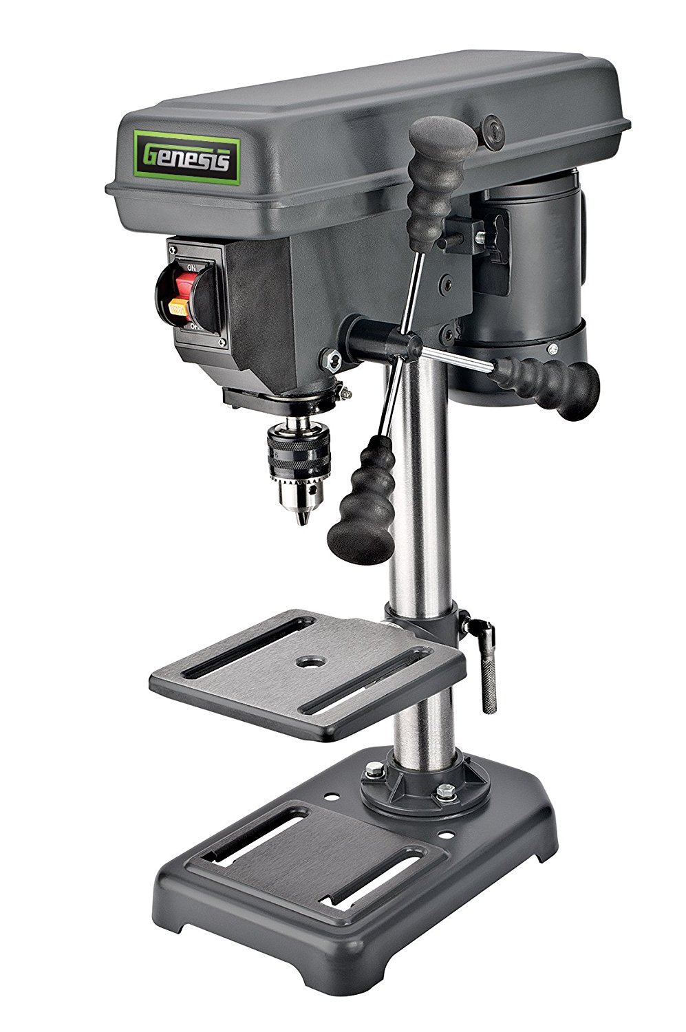 Genesis GDP805P 8 In. 5-Speed 2.6 Amp Drill Press with 1/2 In. Chuck & Tilt Table