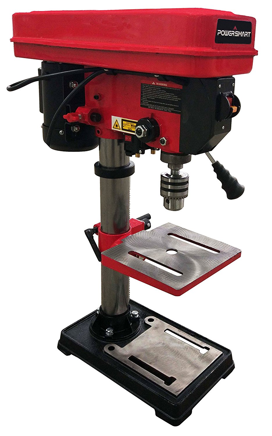 PowerSmart PS310 12-Speed Drill Press with Laser Guide, 10