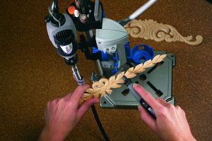 Dremel drill press comes with a tool holder