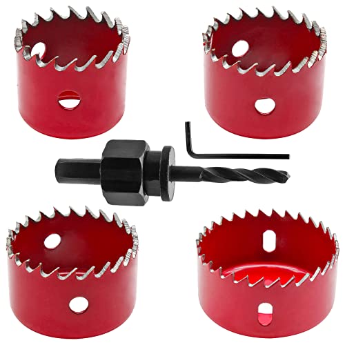 4PCS 11/4 Inch to 21/8 Inch Hole Saw Kit