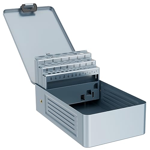 29PCS Drill Bit Index Box, Empty Metal Case
