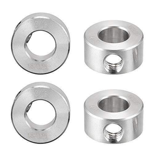 uxcell Drill Stop 3/8" I.D. Stainless Steel for Set Screws Chuck