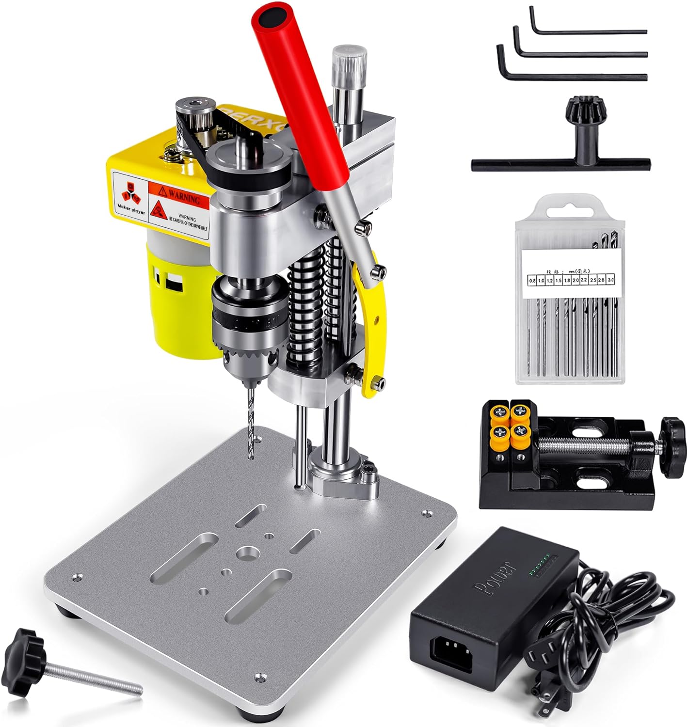 Berxol Mini Drill Press, Benchtop Drill Press, Portable Electric Drilling Machine