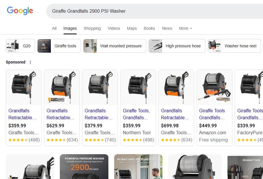 Search Results for Giraffe Grandfalls 2900 PSI Washer