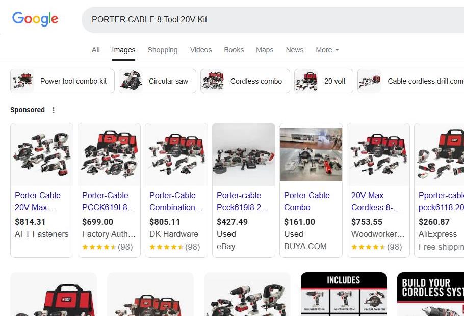 Porter-Cable 20 Volt 8-Tool Kit Options Online