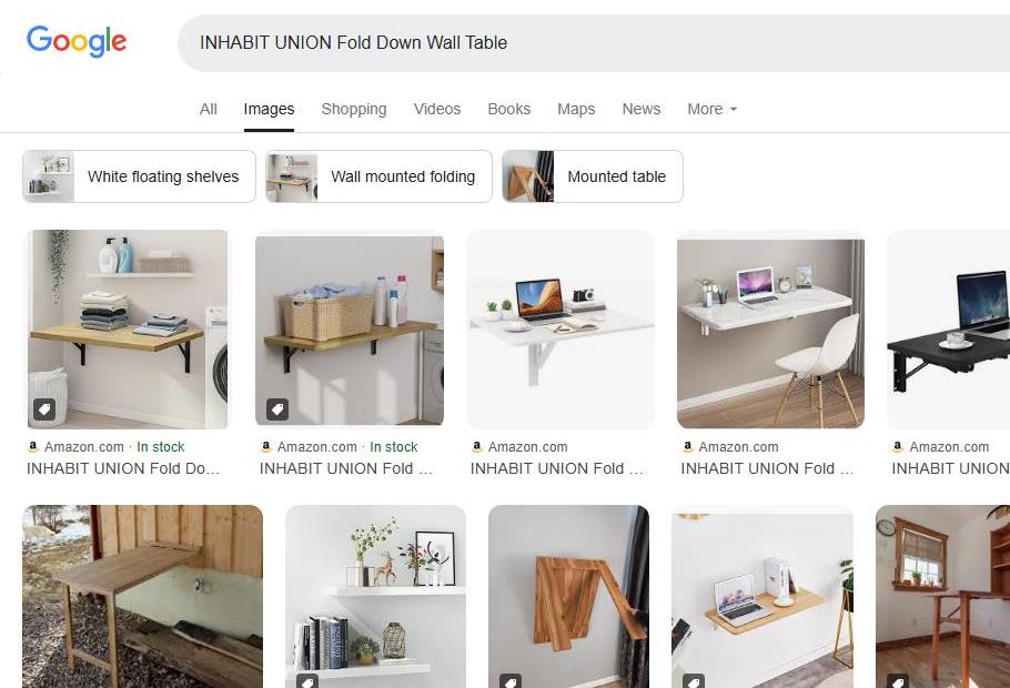 Fold-Down Wall Table Saves Space