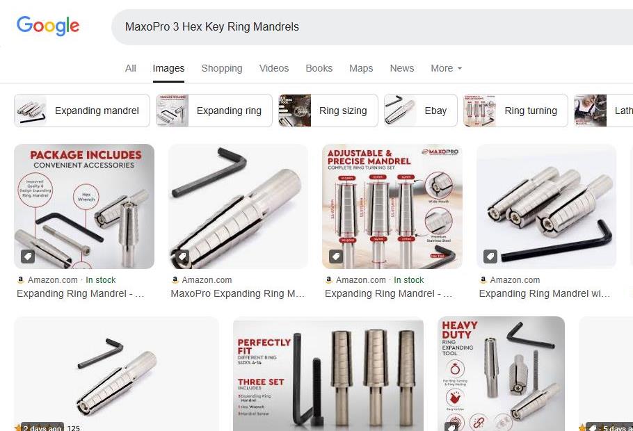 Google Search Results for MaxoPro Ring Mandrel Set