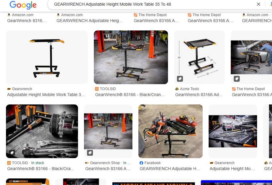 Adjustable Mobile Work Table