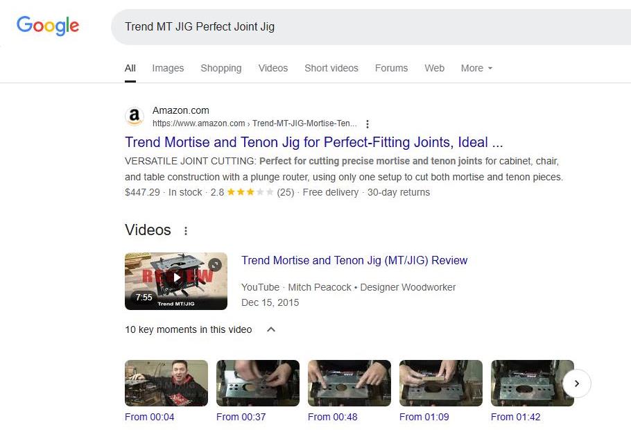 Google Search Results for Trend MT/JIG Perfect Joint Jig