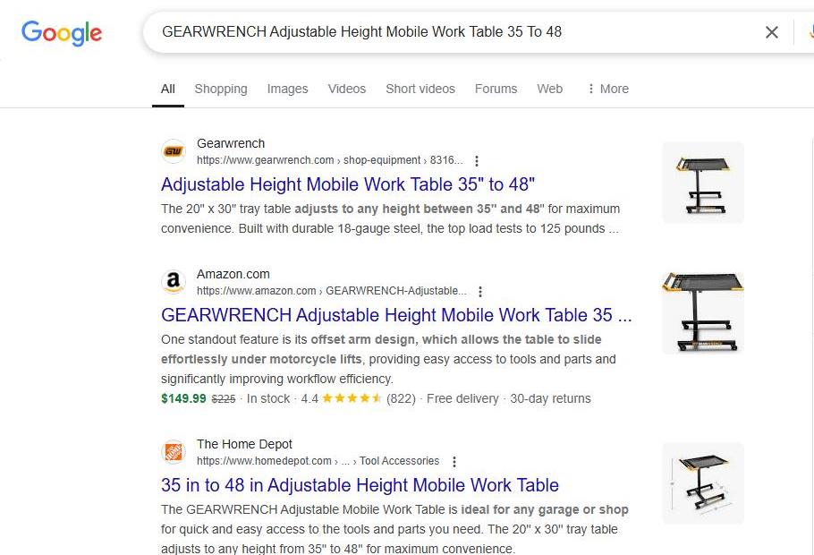 Search Results for Adjustable Height Mobile Work Table