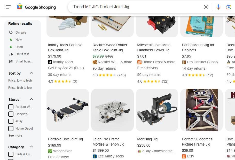 Various Box Joint Jigs Available Online